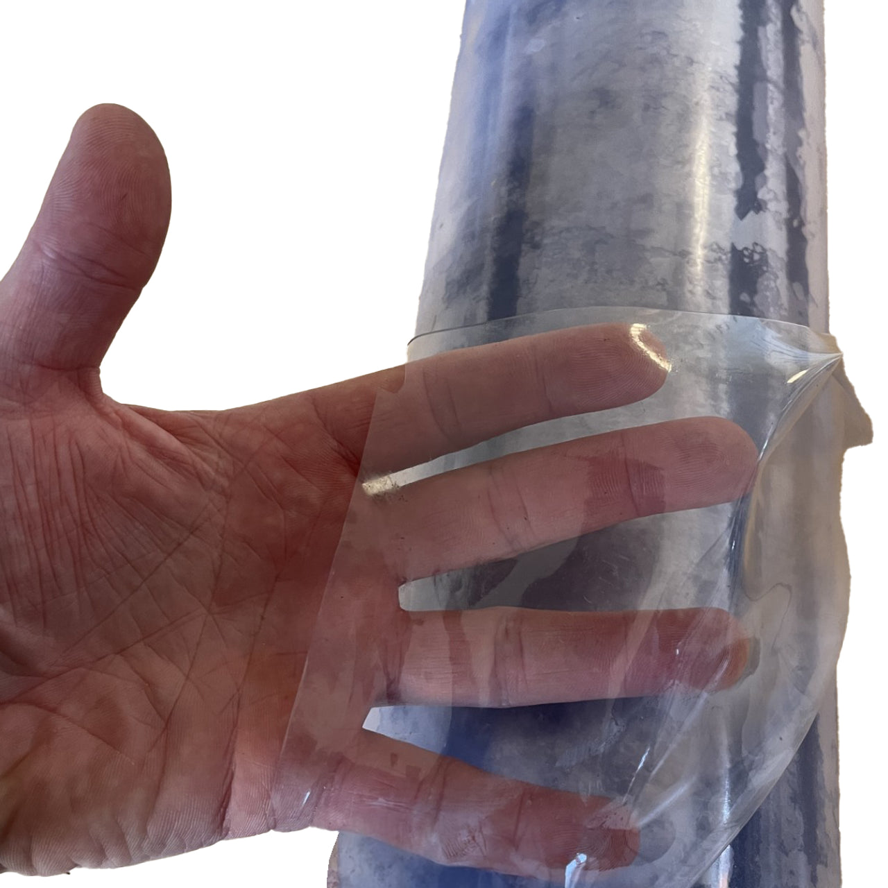 1.1m x 25m Glass Clear PVC Roll – 310gsm Waterproof Vinyl Sheet | Heavy-Duty Transparent Tarpaulin for Market Stalls, Animal Shelters & Outdoor Covers